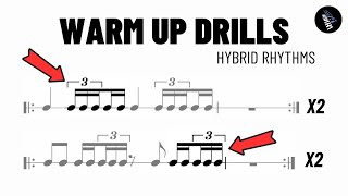 Drills To Practice Hybrid Rhythms  🎶🥁 [upl. by Cyler]