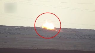 The footage show destruction of ZSU234 quotShilkaquot from ATGM TOW Syria [upl. by Auhoj447]