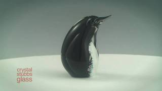 Glass penguin crafted by Crystal Stubbs hand made glass gifts and collectibles [upl. by Elizabet]