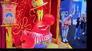 Clancy Brown voicing a Mr Krabs animatronic in Las Vegas SpongeBob attraction 2023 [upl. by Eniotna]