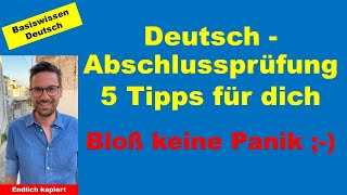 Deutschprüfung  5 Tipps für dich  Deutsch Hauptschulprüfung und Deutsch Realschulprüfung [upl. by Medovich955]