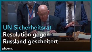 UNSicherheitsrat Resolution gegen Russland gescheitert [upl. by Orsay]