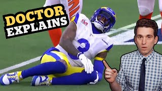 Odell Beckham Jr Tears His ACL  Doctor Explains Super Bowl Knee Injury [upl. by Asilram833]