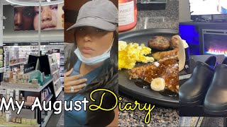 MY AUGUST DIARY night time self care target haul unboxing new breakfast recipe [upl. by Longan888]