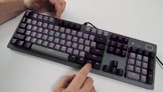 Cooler Master CK352 keyboard lighting effects [upl. by Eelanna]