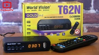 ТВ приставка DVB T2 World Vision T62N  обзор тюнера Т2 с интернетом WiFi IPTV YouTube AC3 [upl. by Marsiella387]