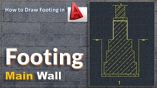 Main Wall Foundation in AUTOCAD [upl. by Edythe]