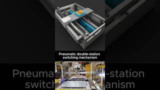 Pneumatic double station and switching mechanism cad automation mechanism mechanic 3ddesign [upl. by Camfort]