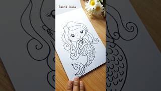 Menggambar Putri Duyung drawing shortvideo viral [upl. by Notlehs780]