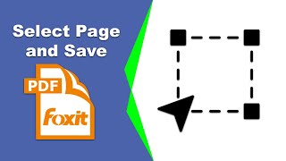 How to select pages from a pdf and save them in Foxit PDF Editor [upl. by Yajeet]