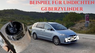 Beispiel undichter Geberzylinder Kupplung Mazda 5 CR19 [upl. by Rafaello935]