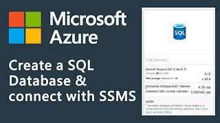 Set Up Microsoft Azure SQL Server and SQL Database StepByStep Tutorial [upl. by Nonnahsal]