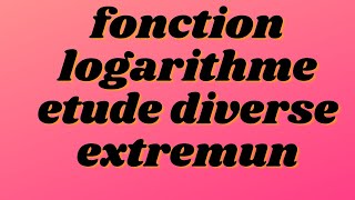 Fonction logarithme népérien  Etude et représentation graphique  cours 8 [upl. by Ertnom221]