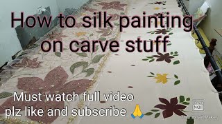 How to silk painting on crave stuff 8968040999 [upl. by Nage]