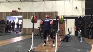 Poliquin amp Klokov Strength Sports Manchester Klokov 190kg paused front squat into push press [upl. by Bowyer63]