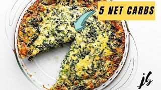 Keto Quiche  Crustless Quiche with Spinach [upl. by Esinej]