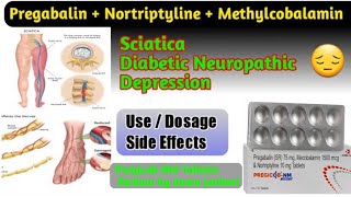 Pregabalin Nortriptyline methylcobalamin Tablets use in hindi  Pregicob NM Tablet \ Dawa jankari [upl. by Teemus]