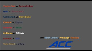 2024 ACC Football Week 7 Recap and Week 8 Predictions [upl. by Navonoj375]