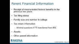 Parent FAFSA Information [upl. by Hunger632]