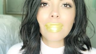 GOLD LIP MASK FOR FULLER LIPS  DOES IT REALLY WORK  SCCASTANEDA [upl. by Darken]