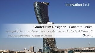 Graitec BIM Designers  Progetta le armature del calcestruzzo in Autodesk® Revit® [upl. by Winshell]