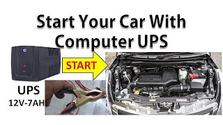 Jump Start Car with UPS Battery  Cheapest Setup  Hindi [upl. by Thurston991]