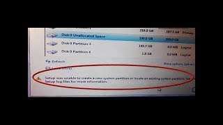 Solved setup was unable to create a new system partition [upl. by Armat]