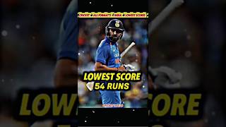 Cricket k All Formats Mai India ka Lowest Score kya hai  shorts cricket [upl. by Tloc]