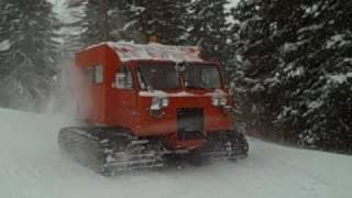 Cool DMC 1200 Snowcat passing Alta Cross Country skier me [upl. by Edi]