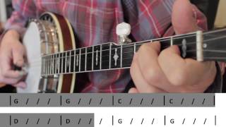 Beginning Bluegrass Banjo  Lesson 10  Rolls over chords [upl. by Tresa]