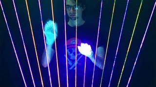 MOVED Laser Harp  Gary Numan  Avicii Mix Practice Session [upl. by Thea]