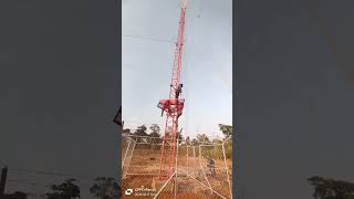 80M Guyed Tower Installation [upl. by Swanhildas]