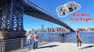 Test Flight DJI Neo Domino Park Williamsburg Brooklyn [upl. by Darbie424]