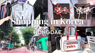 Shopping in Korea Five trendy shops in Hongdae Clothing Bags Accessories [upl. by Aneelehs]