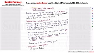 Topic 64 Antiprotozoal Agents  Introduction Mechanism of Action History amp Uses  Medichem 03 [upl. by Shane]