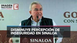 Presume Rocha que la percepción de inseguridad disminuyó en Sinaloa [upl. by Roberta]