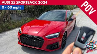 AUDI S5 SPORTBACK 2024  EXHAUST SOUND amp 060 POV4K [upl. by Waylon]