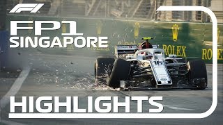 2018 Singapore Grand Prix FP1 Highlights [upl. by Halik761]