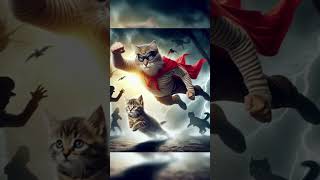 🐱 Hero Cat Rescues Kitties from Fiery Skyscraper 🐱🔥 foryou cat funnyanimal [upl. by Race921]