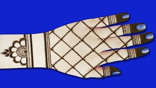 New easy stylish mehndi design  simple back hand mehndi  mehandi ka design raksha bandhan mehndi [upl. by Asirrac]