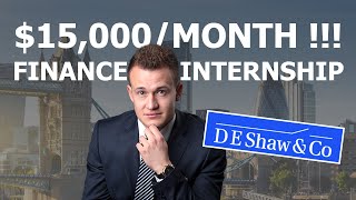 15000month finance internship  Top 3 Tips  Interview Questions  D E Shaw amp Co [upl. by Selma]