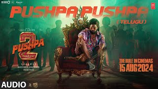 PUSHPA PUSHPA Telugu Audio  Pushpa 2 The Rule  Allu Arjun  Sukumar Rashmika Chandrabose  DSP [upl. by Oinotnaocram953]