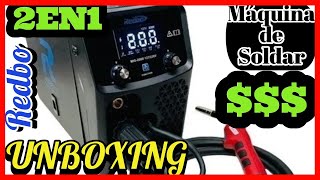 UNBOXING Maquina De Soldar MICRO ALAMBRE 130A 160USD inverter soldadura microalambre redbo [upl. by Kussell956]