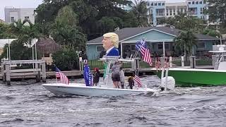 Donald Trump Boat parade Deerfield Beach Florida October 3 2020 [upl. by Ylrebmek]