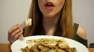 Eating Sounds ASMR Fish fillet amp Mushrooms Lip Smacking NO TALKING [upl. by Imat447]