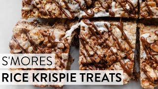 Smores Rice Krispie Treats  Sallys Baking Recipes [upl. by Asiret]