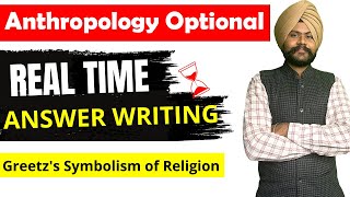 Lecture  6th  Greetzs Symbolism of Religion Anthropology Optional [upl. by Boice]