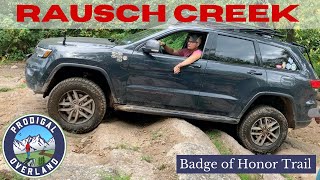 Jeep Grand Cherokee Trailhawk at Rausch Creek Off Road Park  Badge of Honor Trail [upl. by Llesig693]