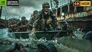 DDAY  Ultra Realistic Graphics Gameplay  call of duty ww2  4K Ultra HD [upl. by Sukram]