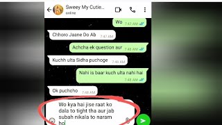 Gf bf double meaning question whatsapp chatting 🧕😂🥰 doublemeaning whatsappchat love [upl. by Nivled634]